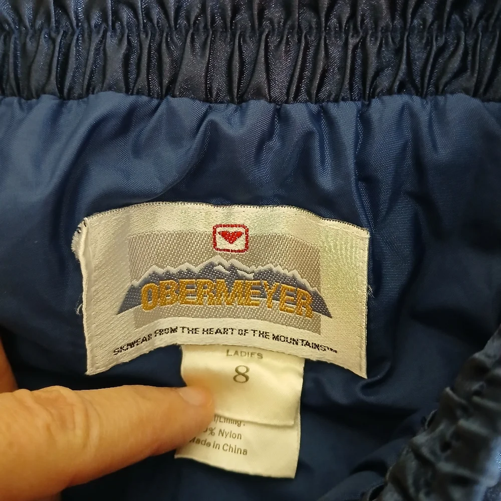 Obermeyer ski pants womens size 8 Navy shimmer color